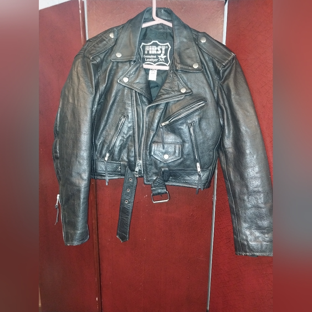 First Genuine Leather Black Leather Jacket